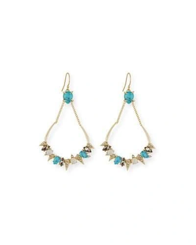Alexis Bittar Pave Spike Drop Earrings In Blue/gold