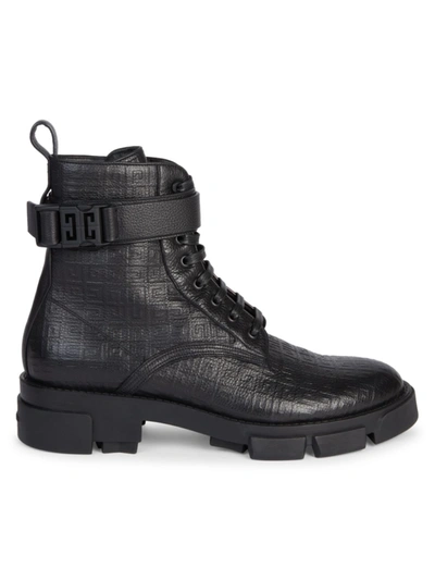 Givenchy Terra 4g Logo Combat Boots In Black
