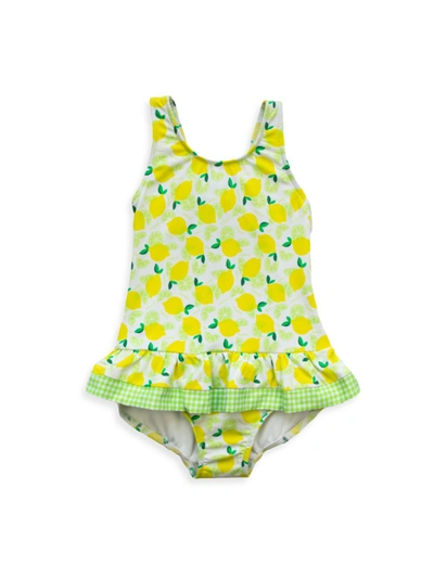 Florence Eiseman Baby's & Little Girl's Lemon Print Ruffled One-piece Swimsuit In Yellow