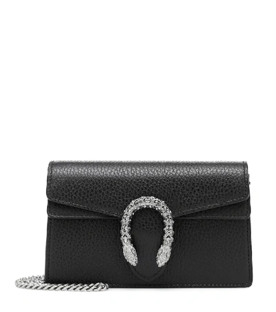 Gucci Dionysus Crystal And Leather Cross-body Bag In Black