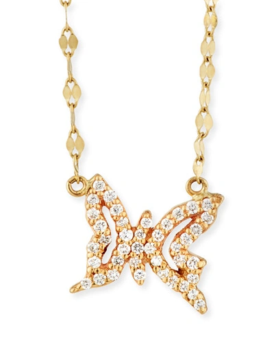 Lana Girl Girls' Diamond Butterfly Pendant Necklace In Gold