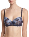 Simone Perele Wish Lace Demi Cup Full-figure Bra In Navy