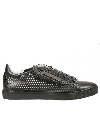 John Richmond Sneakers Leather In Black | ModeSens