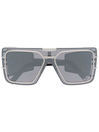 Balmain Eyewear Wonder Boy Square-frame Sunglasses In Blue
