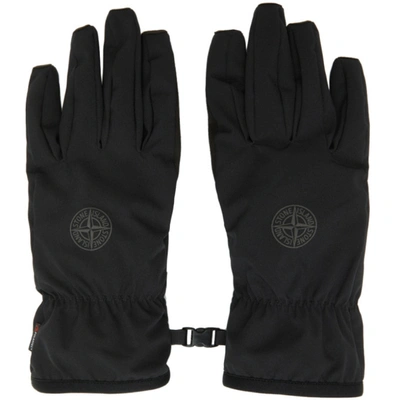 Stone Island Black Comfort Tech Gloves