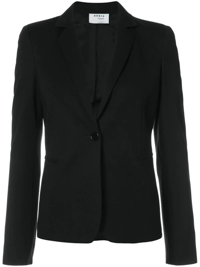 Akris Punto Fitted Single-breasted Blazer In Navy