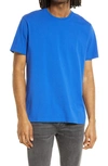 Frame Logo Cotton T-shirt In Reflex Blue