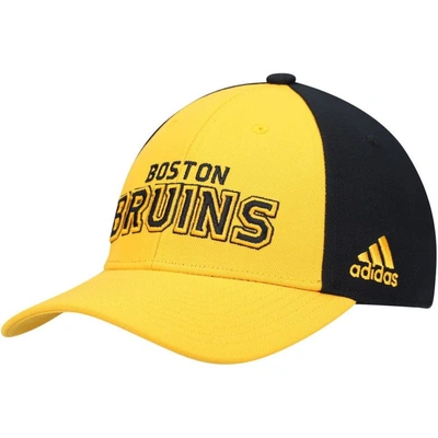 Adidas Originals Adidas Gold Boston Bruins Locker Room Wool Adjustable Hat In Gold-tone