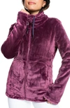 Roxy Juniors' Tundra Fleece Zip-up Top In Prune