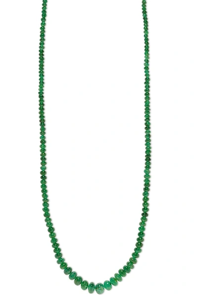 Azlee Rich Emerald Bead Necklace