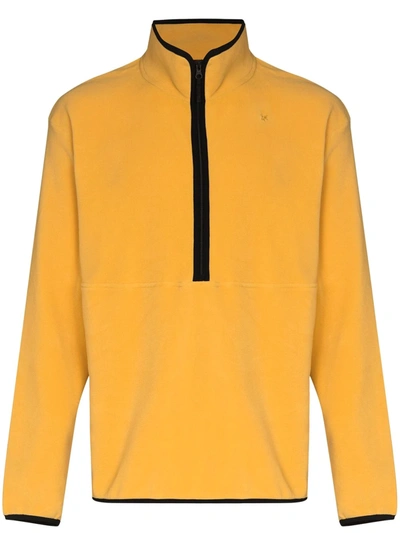 Goldwin Micro Fleece Half-zip Sweatshirt In Yellow