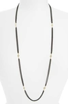 Armenta Old World Three-strand Cable Chain Necklace In Yellow/black