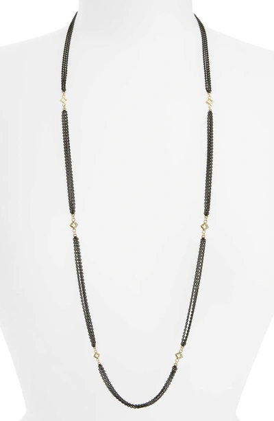 Armenta Old World Three-strand Cable Chain Necklace In Yellow/black