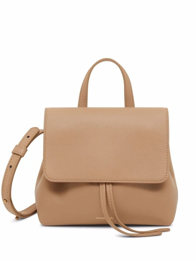 Mansur Gavriel Lady Mini Leather Crossbody In Neutrals