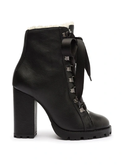 Schutz Women's Zara Winter Leather Ankle Boots In Black