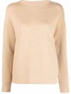 Vince Cotton-blend Panelled Sweatshirt In Chamois