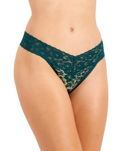 Inc International Concepts Lace Thong Underwear Lingerie, Created For Macy's In Smoke Pine