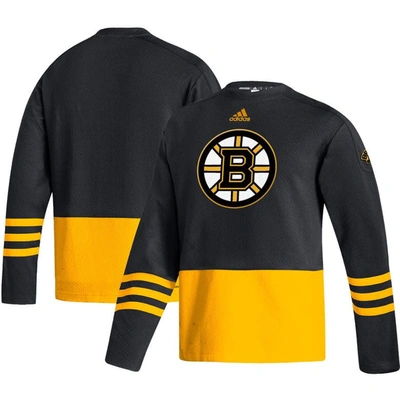 Adidas Originals Adidas Black Boston Bruins Logo Aeroready Pullover Sweater