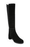Naturalizer Brent Wide Calf High Shaft Boots Women's Shoes In Black Suede Wc