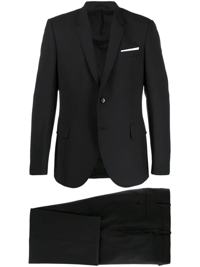 Neil Barrett Single-breasted Two-piece Suit In Black