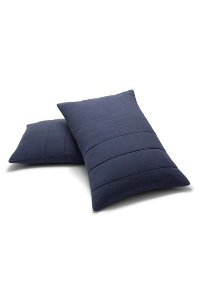 Casper Everyday Quilted Shams In Indigo