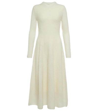 Vince Long Sleeve Rib Alpaca & Merino Wool Blend Sweater Dress In Cream |  ModeSens