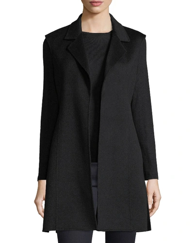 Neiman Marcus Luxury Notched Double-face Cashmere Vest