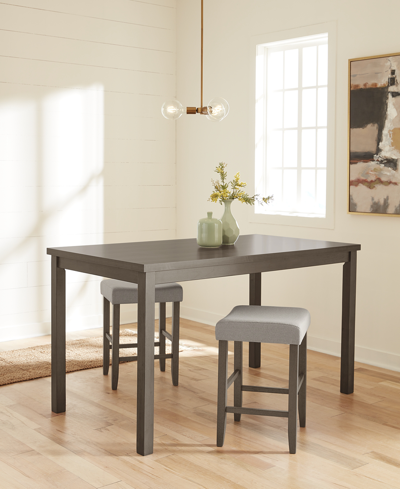 Macy's Closeout! Max Meadows Laminate 3-pc Dining Set (rectangular Table + 2 Stools) In Light Brown