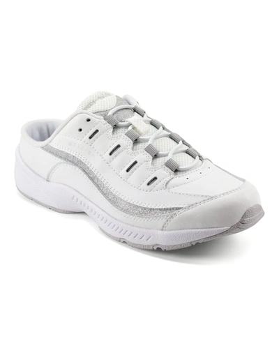Easy Spirit Women's Romy Mule Walking Sneakers Women's Shoes In White/ Light Silver