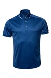 Eton Contemporary Fit Filo Di Scozia Short Sleeve Polo In Blue