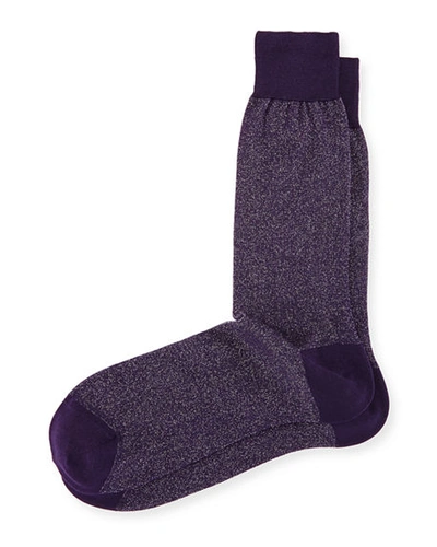 Bresciani Glitter Formal Socks In Purple