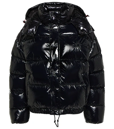 Perfect Moment High-shine Quilted Ski Jacket In Black-cire
