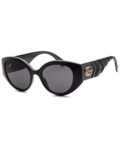 Gucci Grey Cat Eye Ladies Sunglasses Gg0809s 001 52 In Black