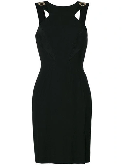 Versace Collection Eyelet Strap Dress - Black