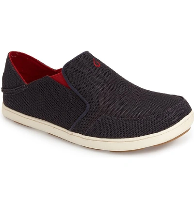 Olukai 'nohea' Mesh Slip-on In Carbon/ Red
