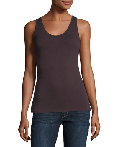 Majestic Soft Touch Scoop-neck Tank