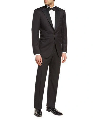 Canali Wool Two-piece Tuxedo Suit In Black