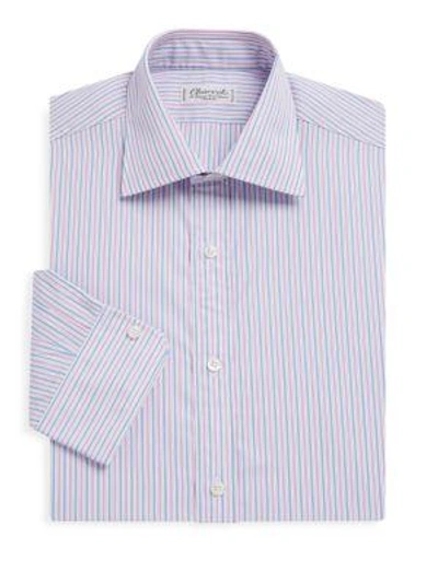 Charvet Regular-fit Stripe Dress Shirt In Pink