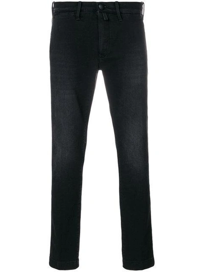 Jacob Cohen Skinny Chino Trousers In Black