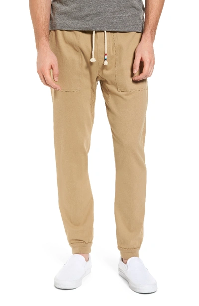 Sol Angeles Essential Cotton Jogger Pants In Khaki