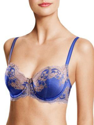 Wacoal Lace Affair Underwire Bra In Clematis Blue Cadet