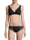 Simone Perele Eden Floral Triangle Bralette In Black