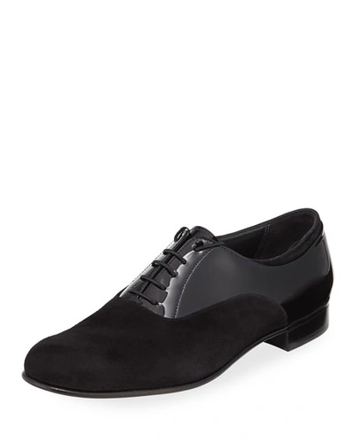 Gravati Suede And Patent Leather Oxford