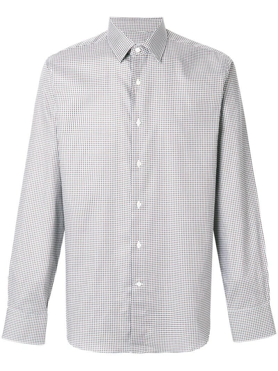 Canali Checked Shirt In Brown