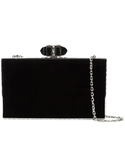 Judith Leiber Tall Slender Rectangle Evening Clutch Bag In Black