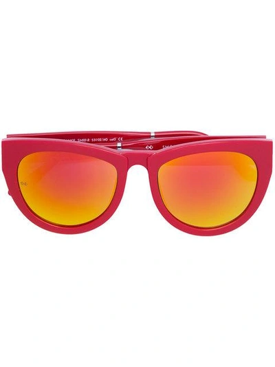 Smoke X Mirrors Thick Rim Gradient Sunglasses - Red