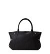 Akris Small Aimee Bi-color Leather Satchel In Black