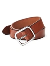 Shinola Men's Beveled-edge Leather Belt In Bourbon