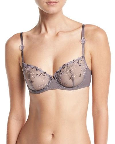 Simone Perele Delice Demi Cup Unlined Underwire Bra In Shadow