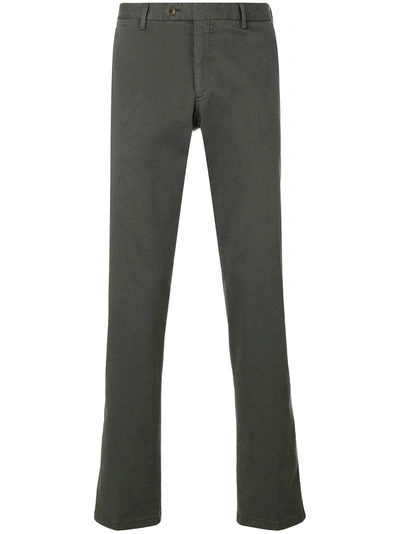 Canali Straight Leg Chinos In Green